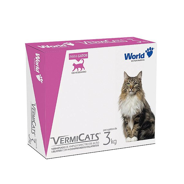 Vermífugo VermiCats 4 comprimidos