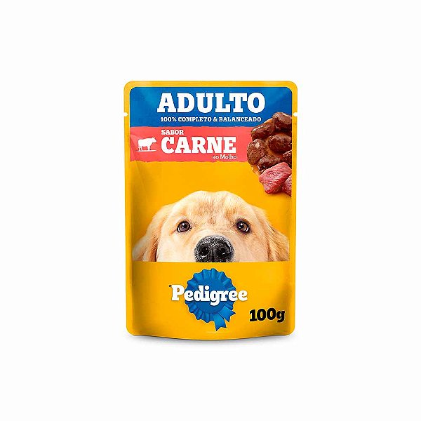 Sachê Pedigree Cães Adultos - Carne ao Molho 100g
