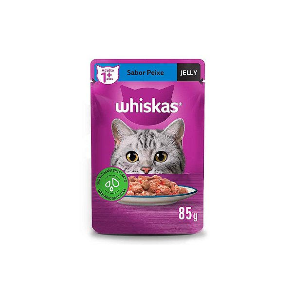 Sachê Whiskas Jelly Gatos Adultos Peixe - 85g