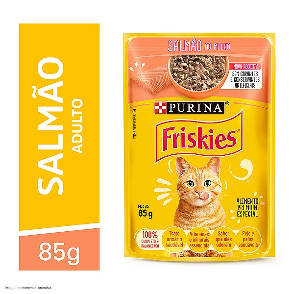 Sachê Friskies Salmão ao Molho - 85g