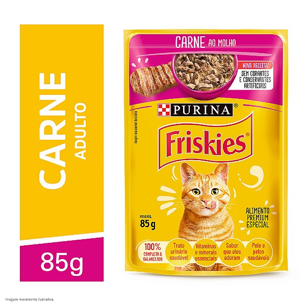 Sachê Friskies Carne ao Molho - 85g
