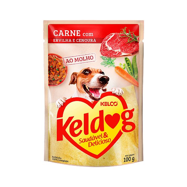 Sachê Keldog Carne com Ervilha e Cenoura 100g