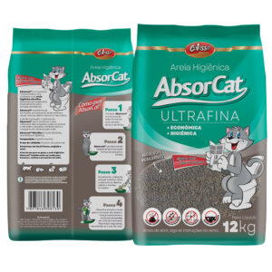 Areia Colosso Higiênica Absorcat Ultrafina Para Gatos Com 2KG