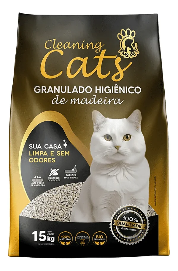 Granulado De Madeira Cleaning Cats 20KG / 10KG / 2KG