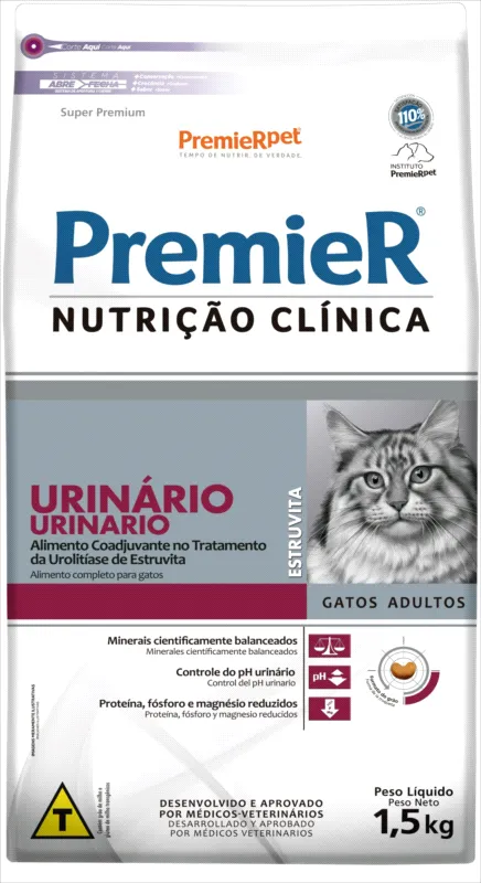 Ração Premier Nutrição Clínica Urinário Gato –  1,5KG
