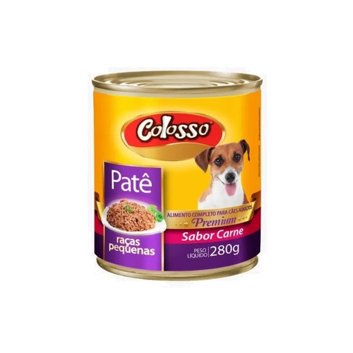 Patê Colosso Adulto Raças Pequenas Sabor Carne 280G