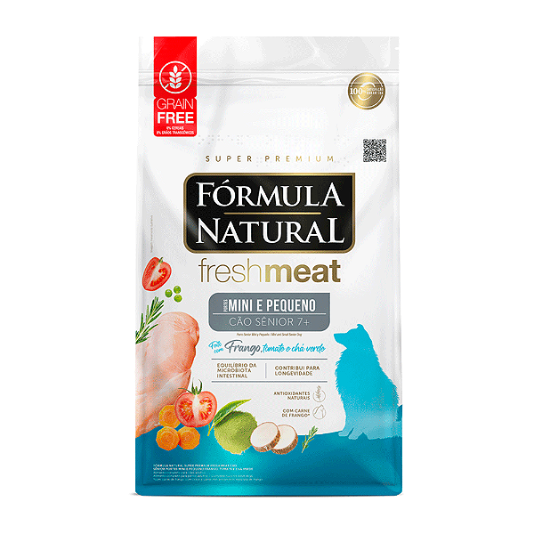 Ração Fórmula Natural Fresh Meat Adulto Sênior 7+ Mini e Pequeno Frango 02,5KG