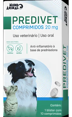 Predivet 20MG Com 10 Comprimidos (Prednisolona)