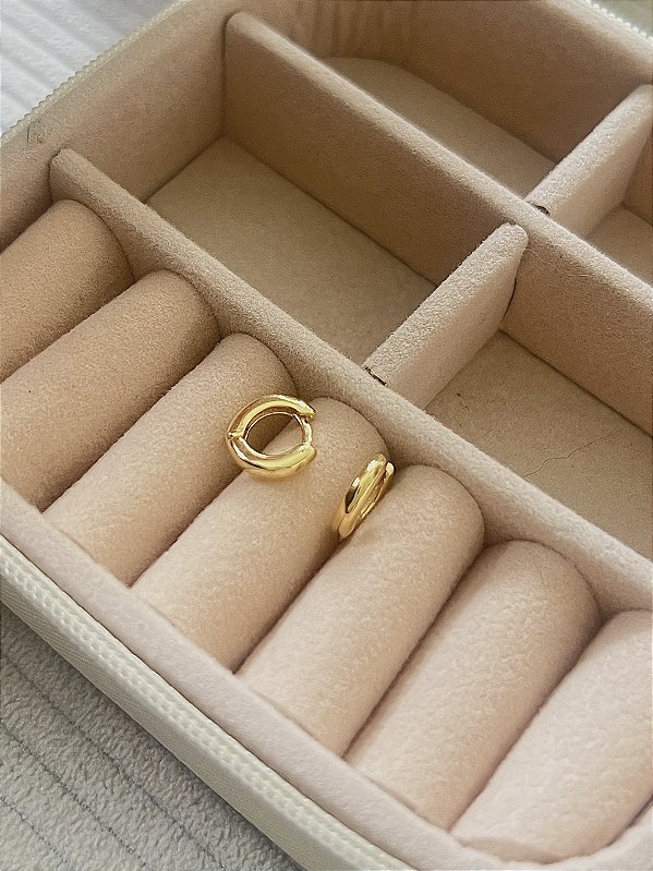 Argola Lisa P - Banhada a Ouro