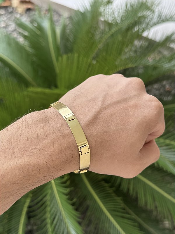 Bracelete Liso - Banhado a ouro