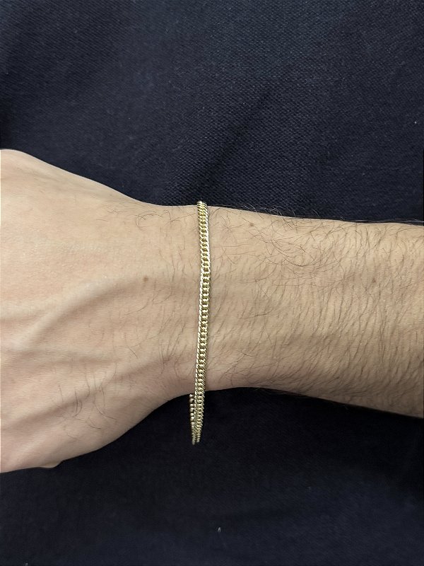 Pulseira Grumet 3,3mm 21cm - Banhado a ouro