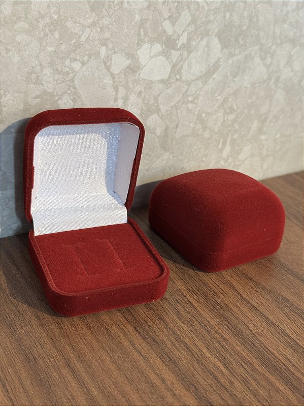 Porta Alianças Tradicional Vermelha