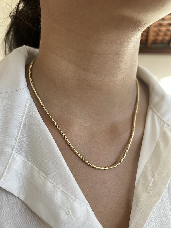 Colar Fio Alemão - Banhado a Ouro