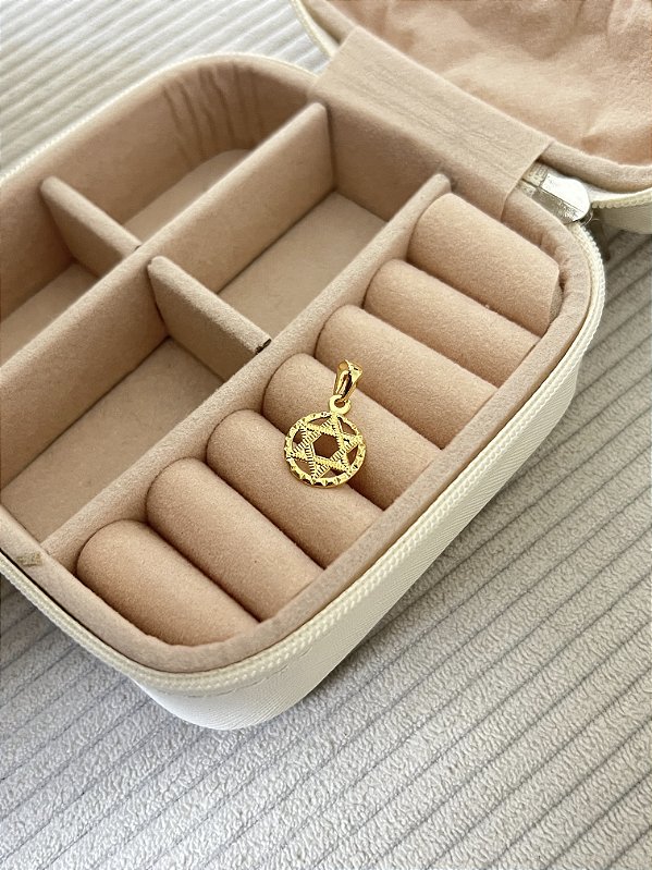 Pingente Estrela de Davi P - Banhado a Ouro