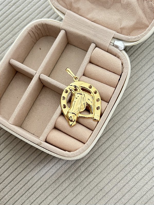 Pingente Ferradura G - Banhado a Ouro