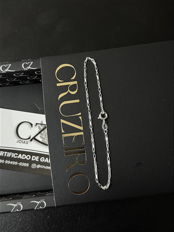Pulseira Tijolinho 1,6mm 21cm - Prata 925