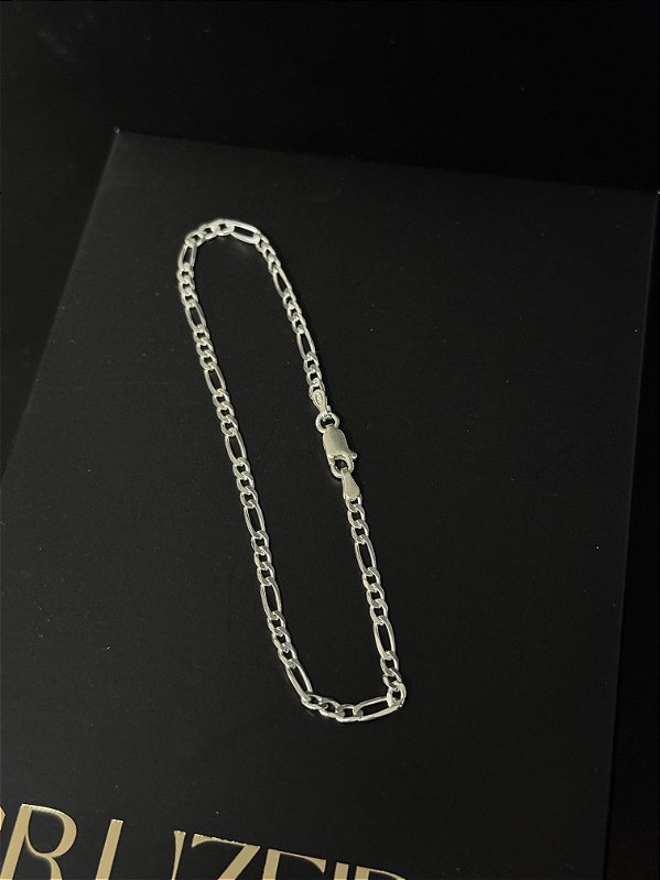 Pulseira 3x1 Fecho Italiano 21cm - Prata 925