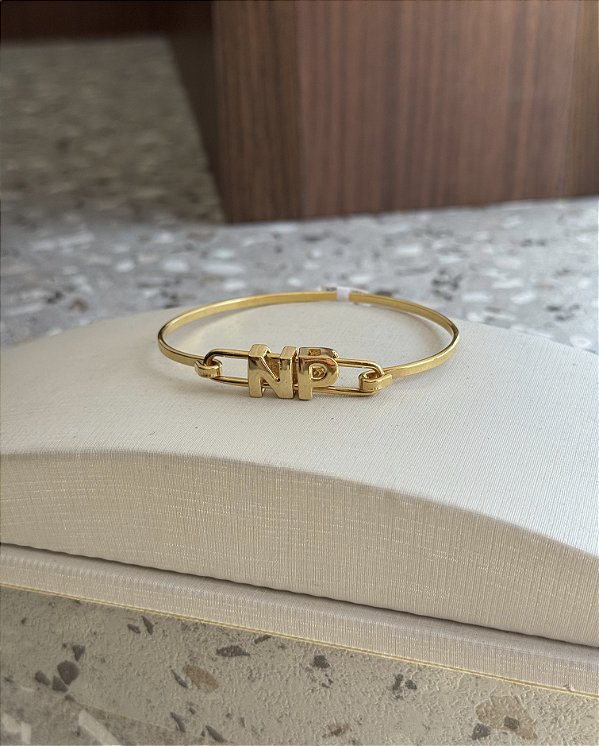 Bracelete Laminado Oval - Banhado a Ouro