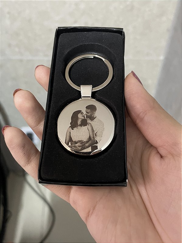 Chaveiro Redondo Personalizado - Aço Inoxidável