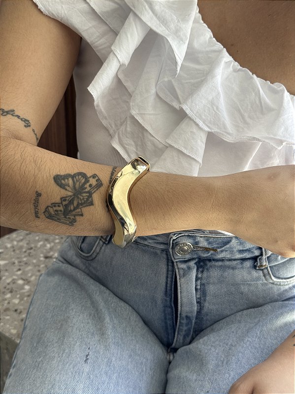 Bracelete Onda Dourado