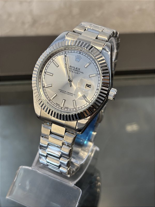 Relógio Rolex Prateado
