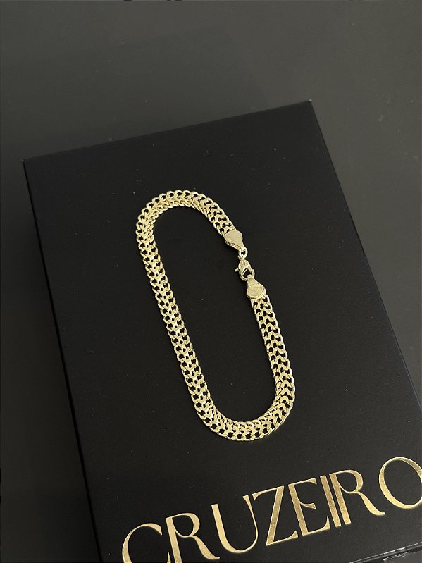 Pulseira Grumet Imperador 7mm FI - Banhada a Ouro