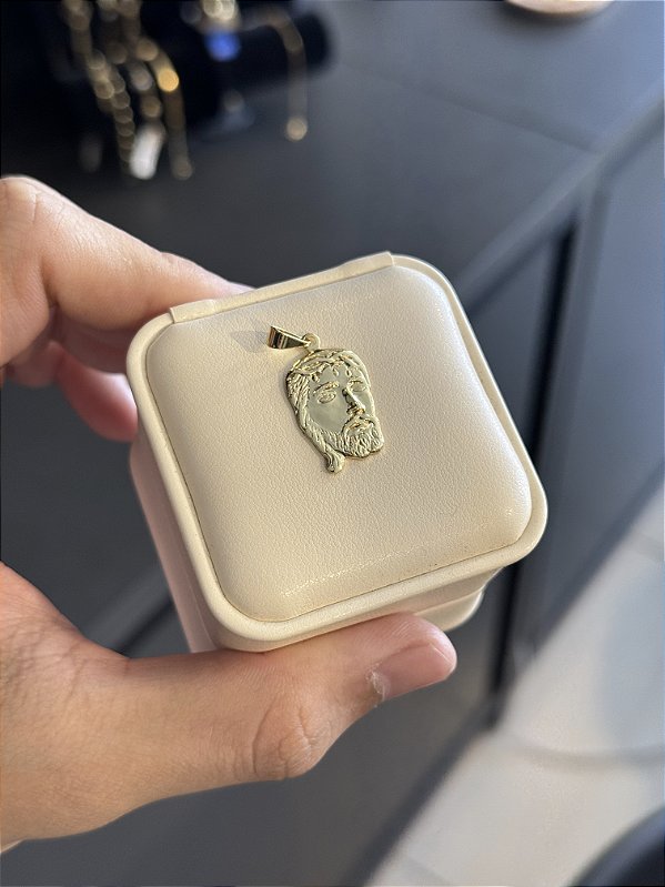 Pingente Face de Cristo - Banhado a Ouro