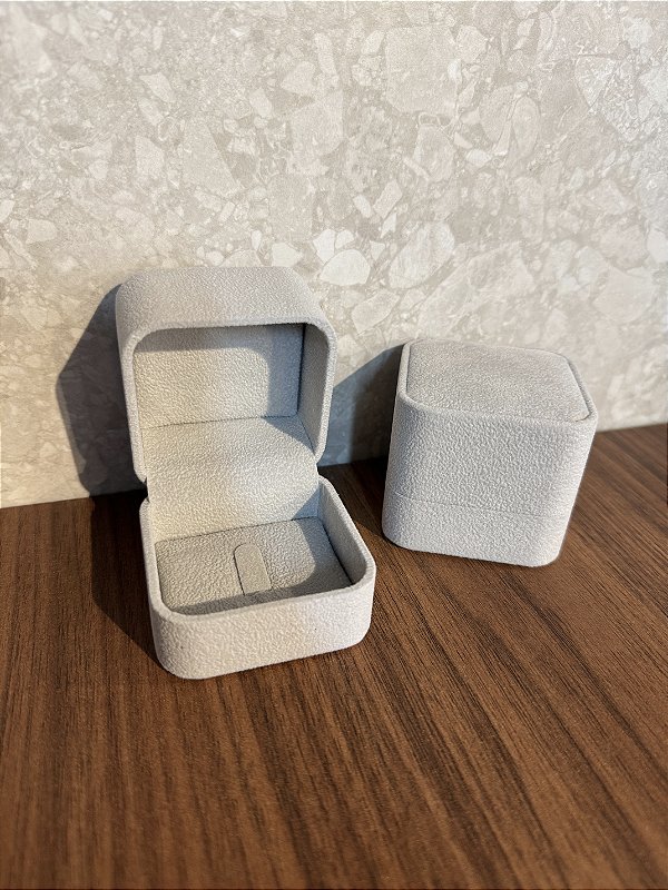 Porta Joias Anel Cinza