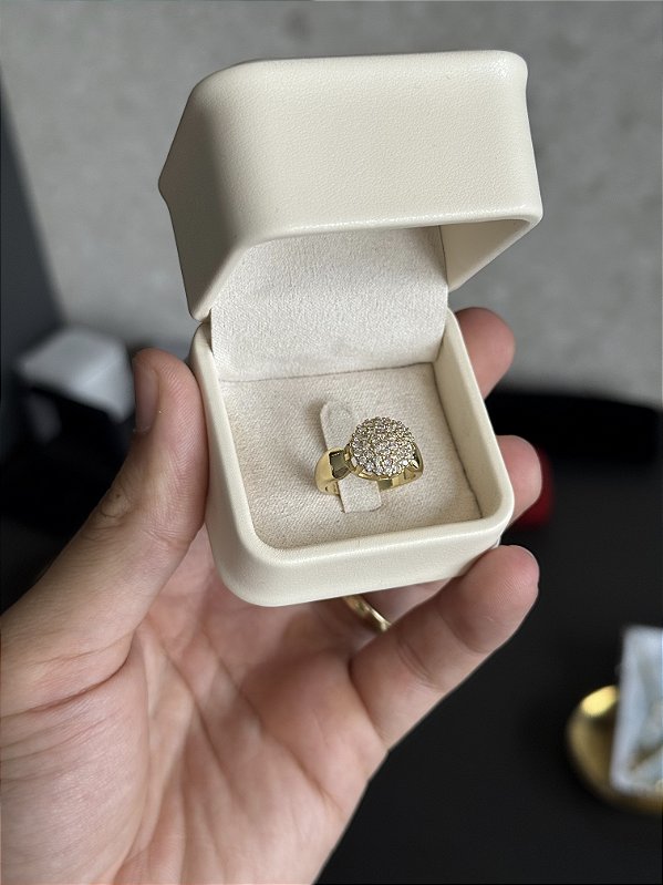 Anel Chuveiro G - Banhado a Ouro