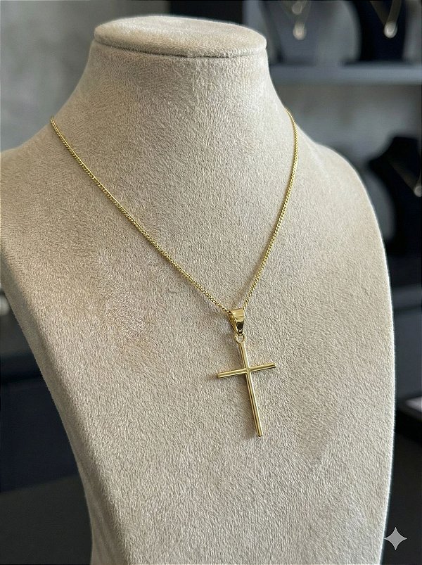 CORRENTE GRUMET 1MM + CRUZ ENROLADA - BRINDE