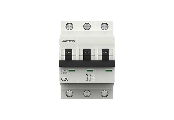 Disjuntor TRI 20A Curva C 3KA Enerbras