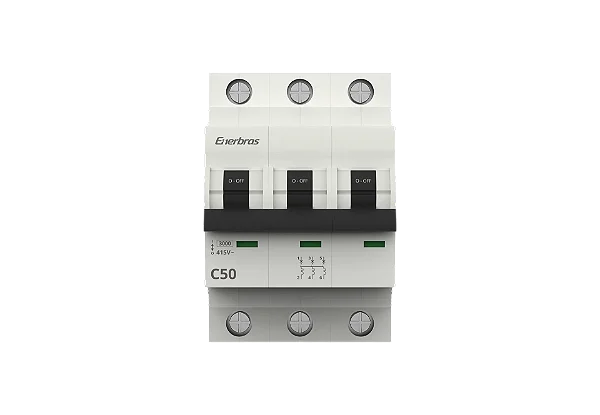 Disjuntor TRI 50A Curva C 3KA Enerbras