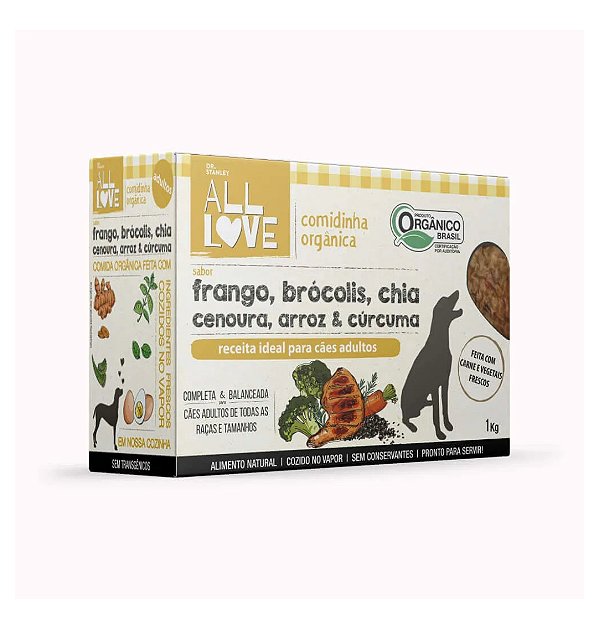All Love porção| Comidinha Orgânica para cães Adultos 200 g
