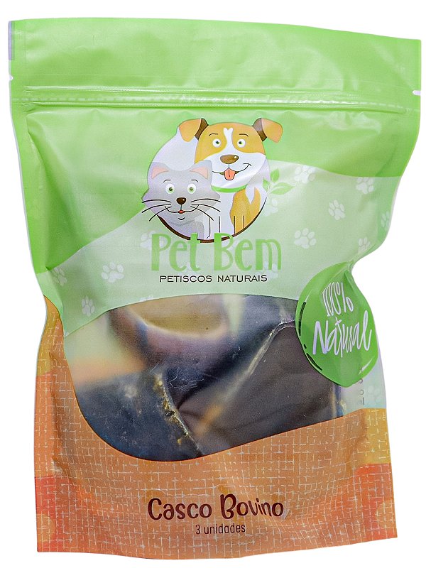 Casco de Boi 3 uni PET BEM - Mordedor Natural para Cães