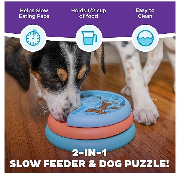 Tabuleiro/Comedouro Lento Lickin Layers OH - Filhotes e adultos