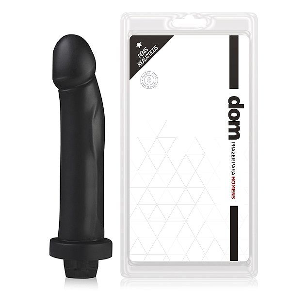Pênis Realístico com Vibro 20x4cm - Dom Prazer para Homens