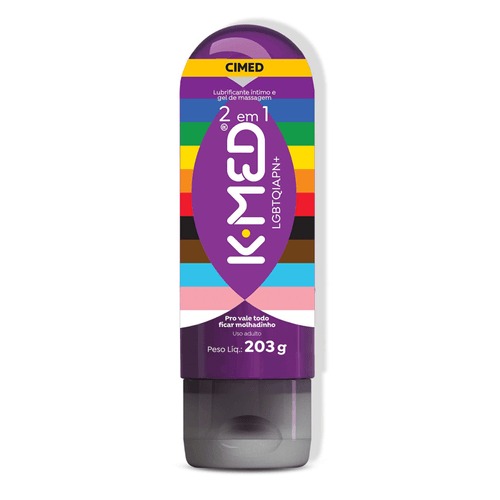 Lubrificante K-Med 2 em 1 Gel 203g LGBTQIA+