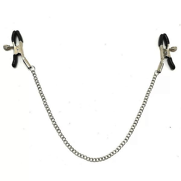 Prendedor de Mamilos - BDSM Grampo para Seios Com Corrente Inoxidável