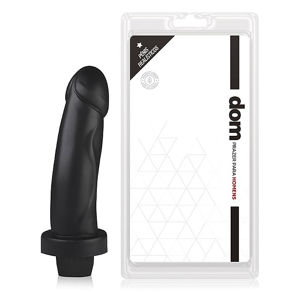 Pênis Realístico com Vibro 17x4cm - Dom Prazer para Homens