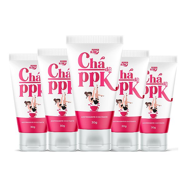 Kit Chá de PPK Gel Super Adstringente Excitante e Comestível 30g Pepper Blend