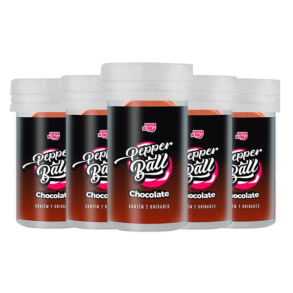 Kit Pepper Ball Beijável Chocolate 2un Bolinha Explosiva Comestível Pepper Blend