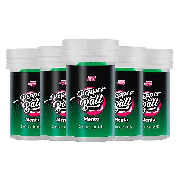 Kit Pepper Ball Beijável Menta 2un Bolinha Explosiva Comestível Pepper Blend