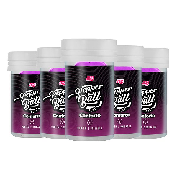 Kit Pepper Ball Plus Conforto Anal 2un Bolinha Explosiva Funcional Pepper Blend
