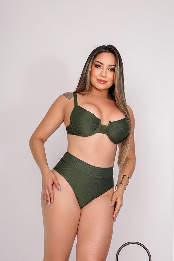 Biquíni Santorini Verde Militar