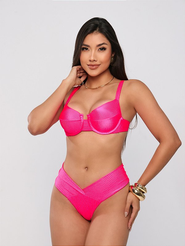 Biquíni Aruba Rosa Neon