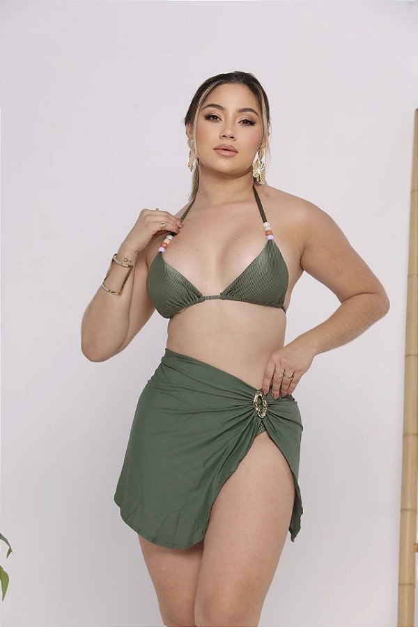 Saia Malibu Verde Militar
