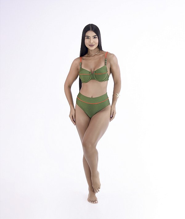 Biquíni Ilha Bela Verde Militar