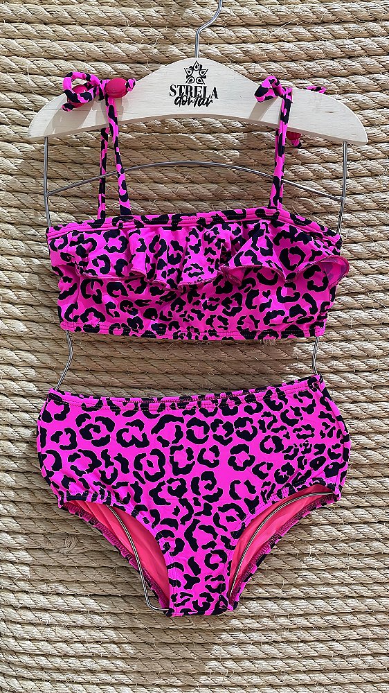 Biquini Infantil Ivy Rosa Neon