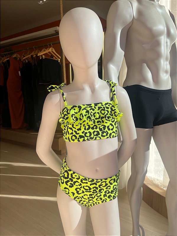 Biquini Infantil Ivy Amarelo Neon