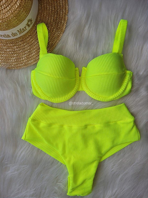 Biquíni Ipanema amarelo neon